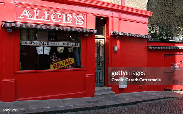 General view of Portobello Road in Notting Hill in London on April 15, 2007 in London.