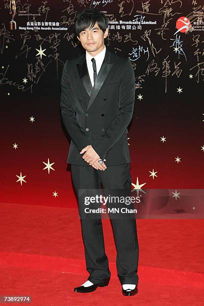 Actor Jay Chou arrives at the 26th Hong Kong Film Awards at the Hong Kong Cultural Centre on April 15, 2007 in Hong Kong, China.