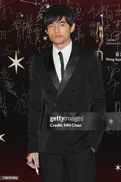 Actor Jay Chou arrives at the 26th Hong Kong Film Awards at the Hong Kong Cultural Centre on April 15, 2007 in Hong Kong, China.