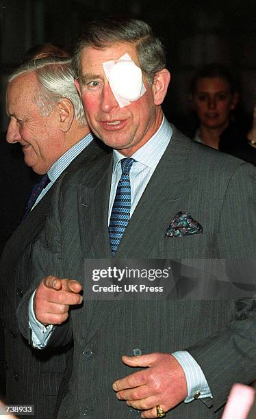 Prince Charles arrives at the entertainment artists benevolent fund home November 20, 2001 in Twickenham, London. The prince wore a dressing over his...