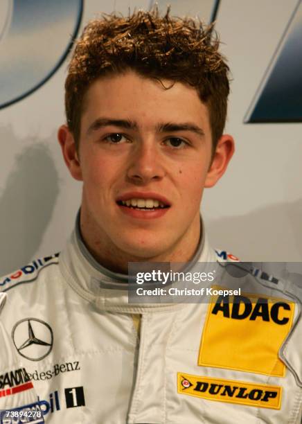 Paul Di Resta of Jawa4u AMG Mercedes drives AMG Mercedes C-Class and poses during the German Touring Car launch for the forthcoming DTM Championship...