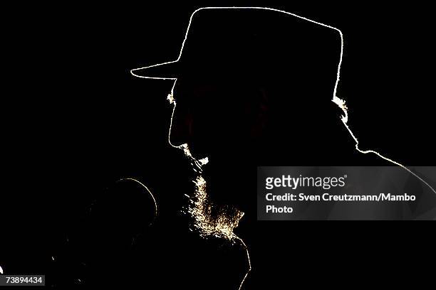 Fidel Castro speaks during the ceremony in which President of Venezuela Hugo Chavez was given the UNESCO Jose Marti award for his efforts in...