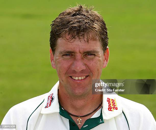 Worcester County Cricket Club player Ray Price poses for his photo for the 2007 Season at New Road on April 16, 2007 in Worcester, England.