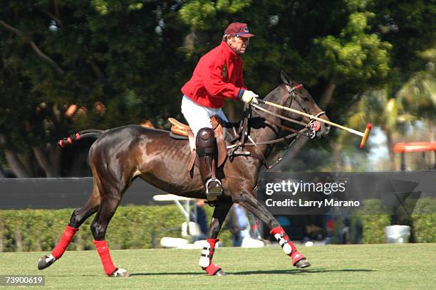 Actor Tommy Lee Jones competes with his Polo Team San Saba in the Stanford U.S. Open at International Polo Club Palm Beach April 16, 2007 in...