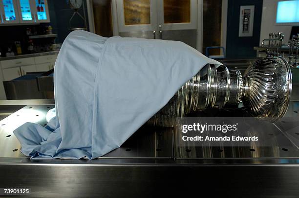The Stanley Cup hangs out on the set of "CSI : Miami" at the Raleigh Manhattan Beach Studios on April 11, 2007 in Manhattan Beach, California.