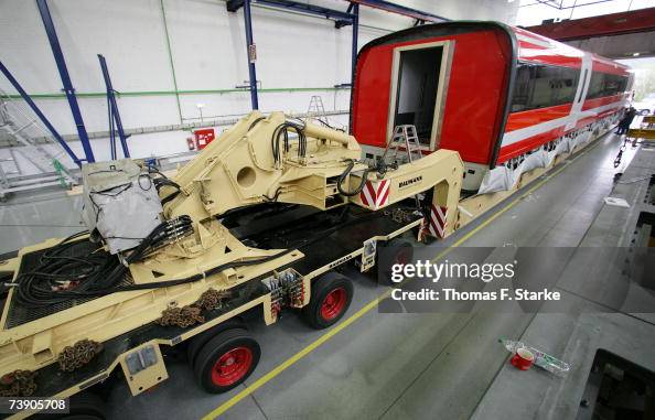 A new Transrapid train manufactured by ThyssenKrupp is prepared for ...