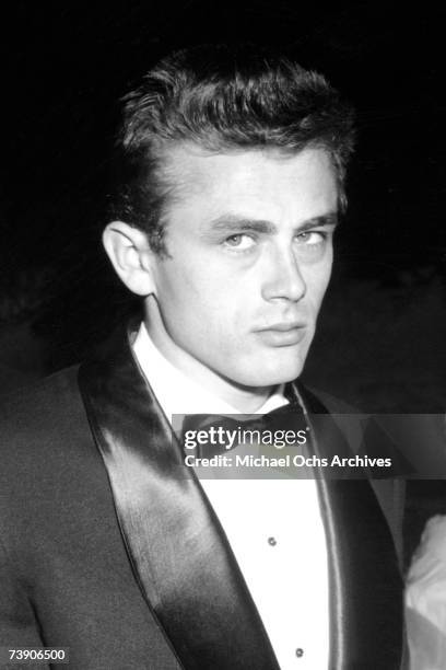 Movie star James Dean attends the Premiere of Sabrina on September 22 1954 in Los Angeles, California.