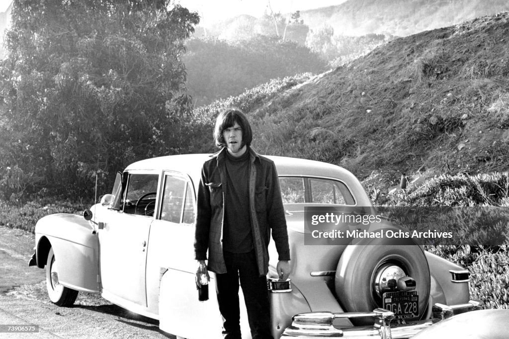 Neil Young Portrait With His Car