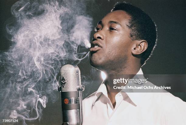 Soul Singer Sam Cooke at the RCA Recording Studio in Los Angeles, California circa 1959.