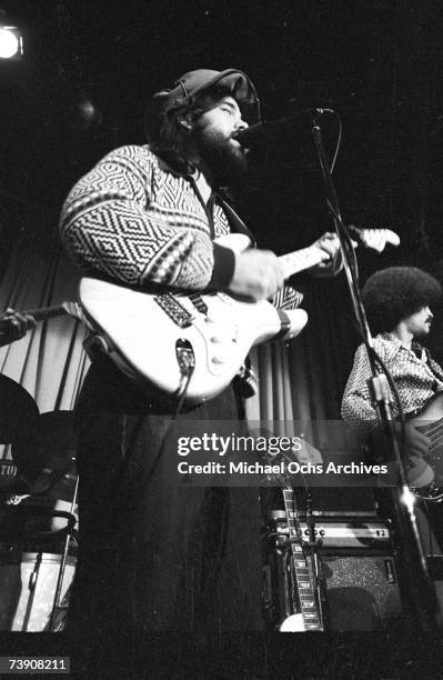 Singer and guitarist Lowell George and bassist Kenny Gradney of the rock and roll band "Little Feat" perform onstage at the Whisky-A-Go-Go on...