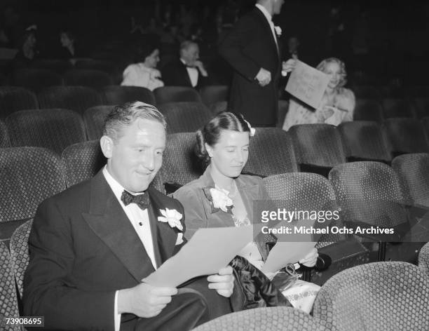 Mid 1930s, California, Hollywood, Spencer Tracy and wife Louise Treadwell Tracy.
