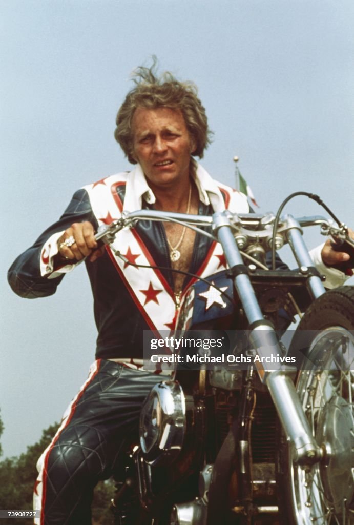 Evel Knievel On His Bike