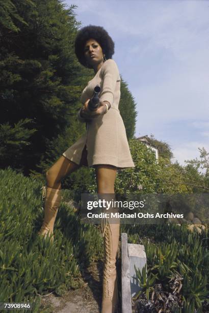 Actress Pam Grier poses for a publicity photo for her movie 'Coffy' circa 1973 in Los Angeles, California.