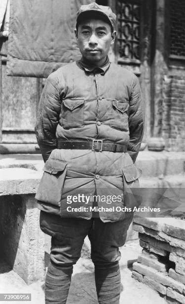 Communist rebel leader Chou En-lai poses for a portrait circa 1938 in China.