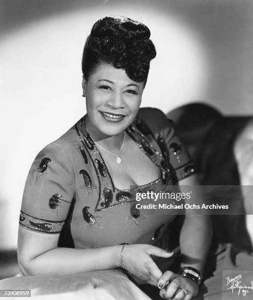 Jazz singer Ella Fitzgerald poses for a portrait circa 1945 in New York City, New York.