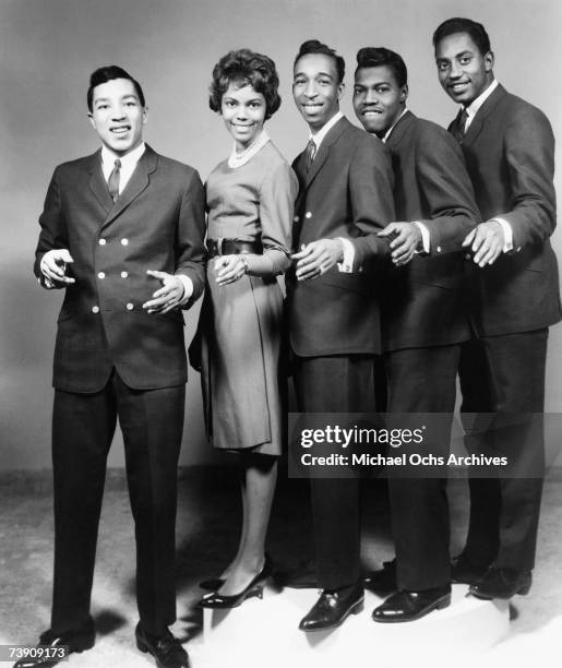 Michigan, Detroit, Smokey Robinson and The Miracles L-R: Smokey Robinson, Claudette Rogers Robinson, Ronnie White, Pete Moore, Bobby Rogers.