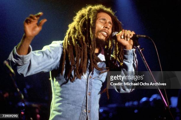 Jamaican reggae singer-songwriter Bob Marley , 27th November 1979.