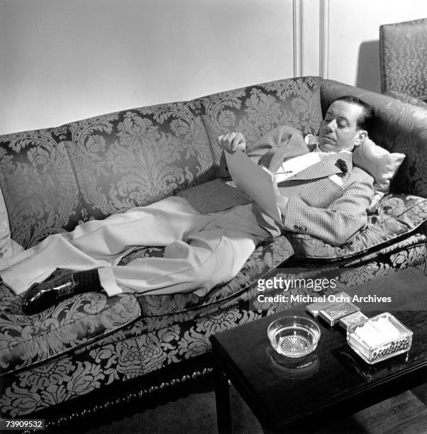 Songwriter Cole Porter in his apartment in New York City circa 1939.