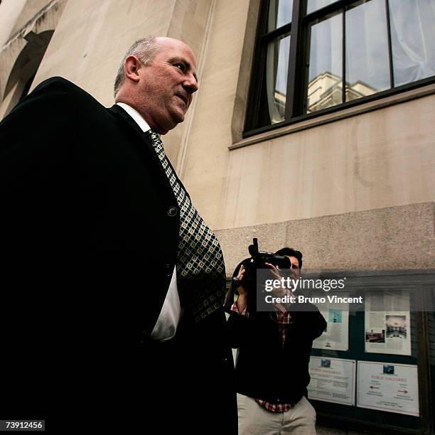 Civil servant David Keogh arrives at the Old Bailey on April 18, 2007 in London. Mr Keogh and parliamentary researcher Leo O'Connor were charged with...