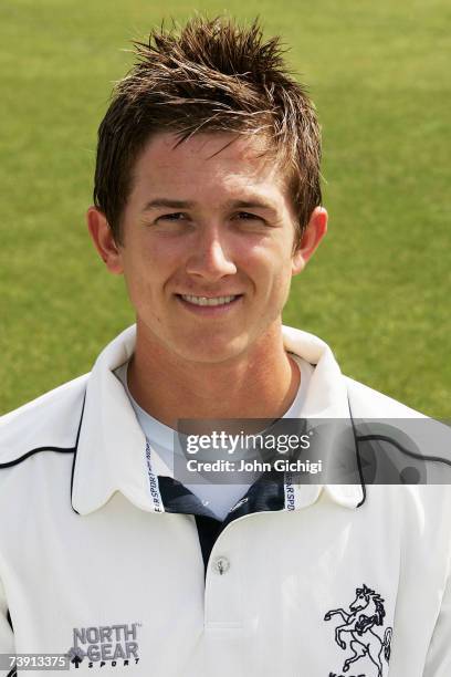 Joe Denly of Kent poses during the Kent CCC Photocall at the St. Lawrence Ground on April 2007 in Canterbury, England.