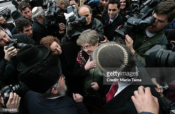 Marlena Librescu , the wife of Virginia Tech lecturer and shooting victim Liviu Librescu stands outside after his funeral April 18, 2007 in the...