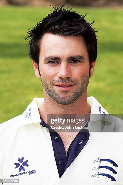 Ben Scott of Middlesex poses during the Middlesex CCC Photocall at Lords on April 2007 in London, England.