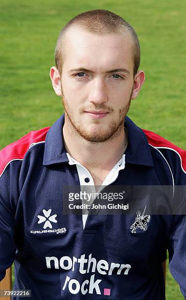 Danny Evans of Middlesex poses during the Middlesex CCC Photocall at Lords on April 2007 in London, England.