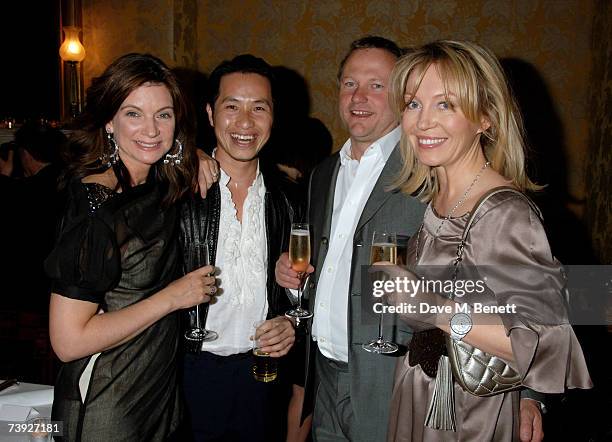 Natalie Massenet, Phillip Lim, Nick Jones and Kirsty Young attend the Net-A-Porter private dinner party for designer Phillip Lim, at Home House on...