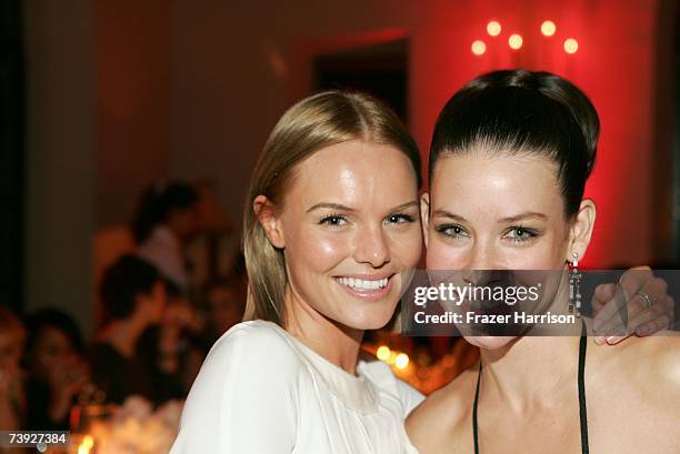 Actresses Kate Bosworth and Evangeline Lilly attend an intimate dinner hosted by Chanel and Sienna Miller in honor of Les Exclusifs de Chanel held at...