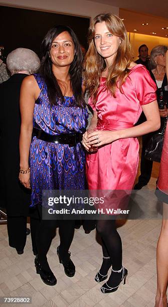 Roopal Patel and Amanda Brooks attend a Thakoon tea party at Bergdorf Goodman on April 19, 2007 in New York City.