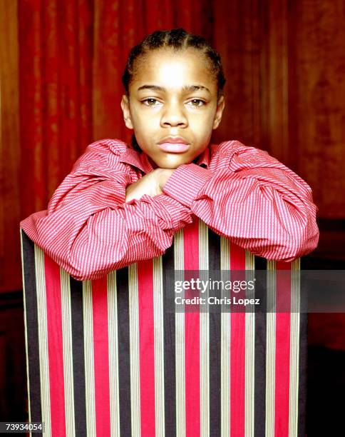 Lil Bow Wow press shoot, the day after his thirteenth birthday, Grovesnor Hotel, London