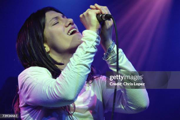 Elisa performing at a European Sony Music showcase, London.