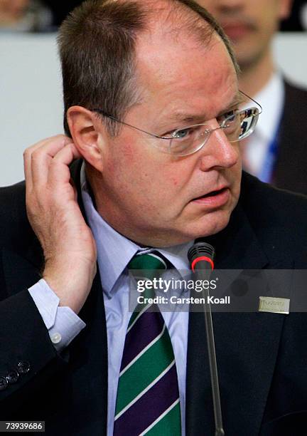 German finance minister Peer Steinbrueck attends ECOFIN meeting of E.U. Finance ministers April 21, 2007 in Berlin, Germany. Finance ministers and...