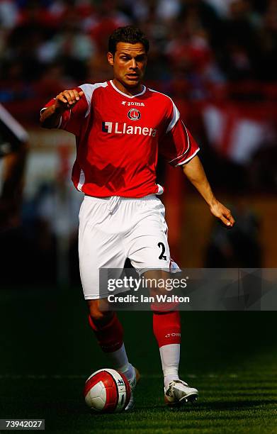 Luke Young of Charlton Athletic in action during the Barclays Premiership match between Charlton Athletic and Sheffield United at The Valley on April...