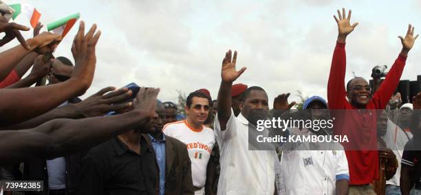 Mamadou Coulibaly , president of the Ivorian national assembly, leader of Young Patriots Charles Ble Goude and minister of New Forces rebel movement...