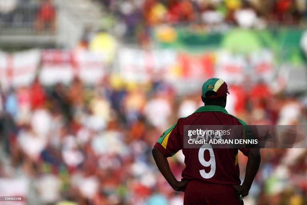 West Indies Captain Brian Lara stands in...