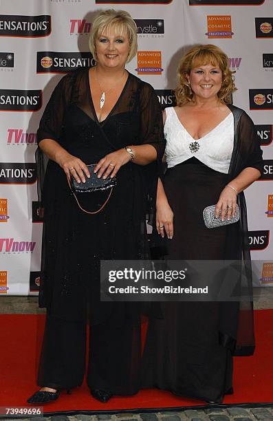 Sue Cleaver and Wendy Peters attend the TV NOW Awards ceremony held at The Mansion House on April 21, 2007 in Dublin, Ireland.