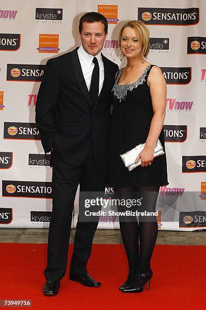 Padraic Delaney and Gemma Delaney attend the TV NOW Awards ceremony held at The Mansion House on April 21, 2007 in Dublin, Ireland.