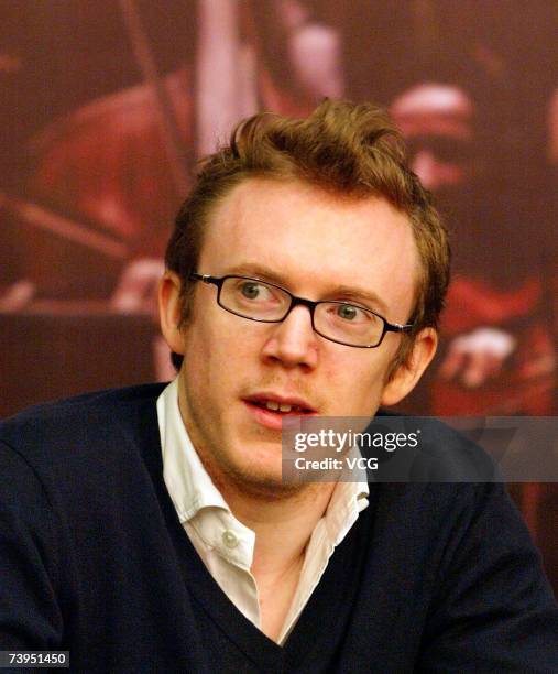Daniel Harding, principal guest conductor of the London Symphony Orchestra, is seen at a performance at the Shanghai Oriental Art Center - Oriental...