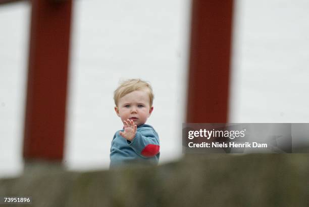 Princess Mary of Denmark and Prince Frederick of Denmark leave Copenhagen University Hospital with their newly born daughter and Prince Christian of...