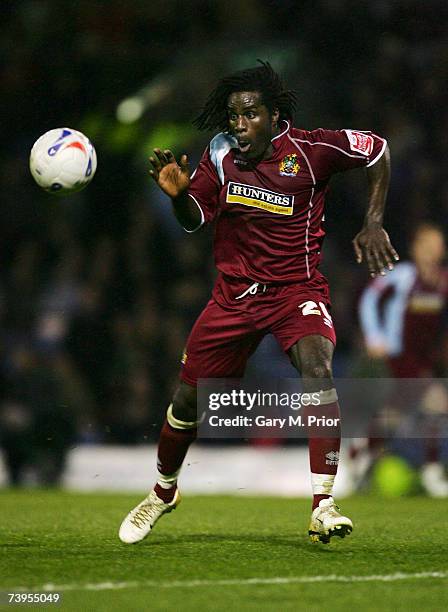 Ade Akinbiyi of Burnley in action during the Coca Cola Championship match between Burnley and West Bromwich Albion at Turf Moor on April 23, 2007 in...