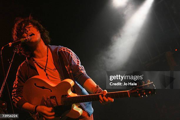 Kyle Falconer of The View performs at Shepherd's Bush Empire on April 23, 2007 in London.
