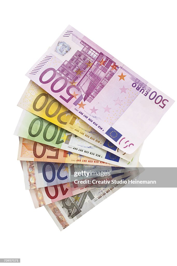 Fanned Euro notes