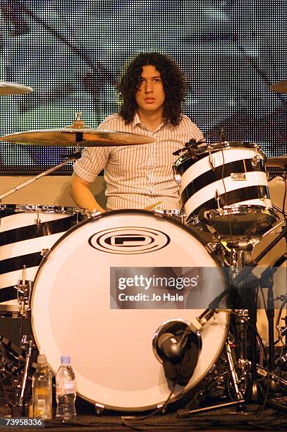 Ilan Rubin of the Lost Prophets perform at HMV Store in Oxford Street on April 23, 2007 in London.