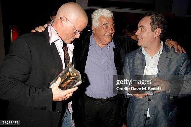 Heston Blumenthal, Antonio Claruccio and Ferran Adria attend this years awards ceremony for the Worlds 50 Best Restaurants 2007, at The Science...
