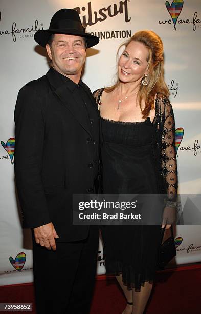 Micky Dolenz and wife Donna Dolenz arrive to the fifth annual We Are Family Celebration Gala at the Hammerstein Ballroom on April 23, 2007 in New...
