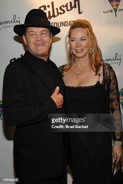 Micky Dolenz and wife Donna Dolenz arrive to the fifth annual We Are Family Celebration Gala at the Hammerstein Ballroom on April 23, 2007 in New...