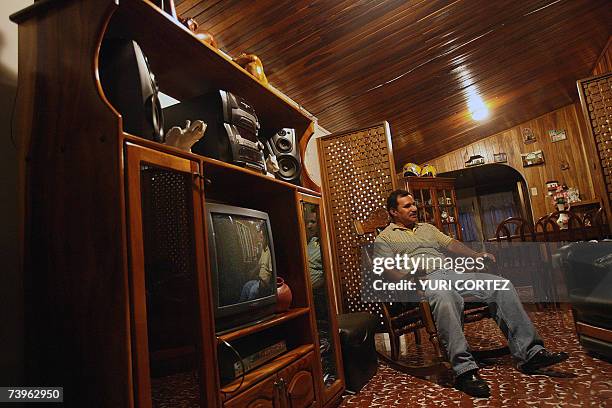 Luis Angel Calvo a Minister of the sect "Growing in Grace" speaks during an interview with AFP at his house, in Linda Vista de Rio Azul, south east...