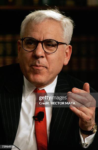 Beverly Hills, UNITED STATES: David Rubenstein, Managing Director of the Carlyle Group, speaks at the General Session at the 2007 Global Conference...