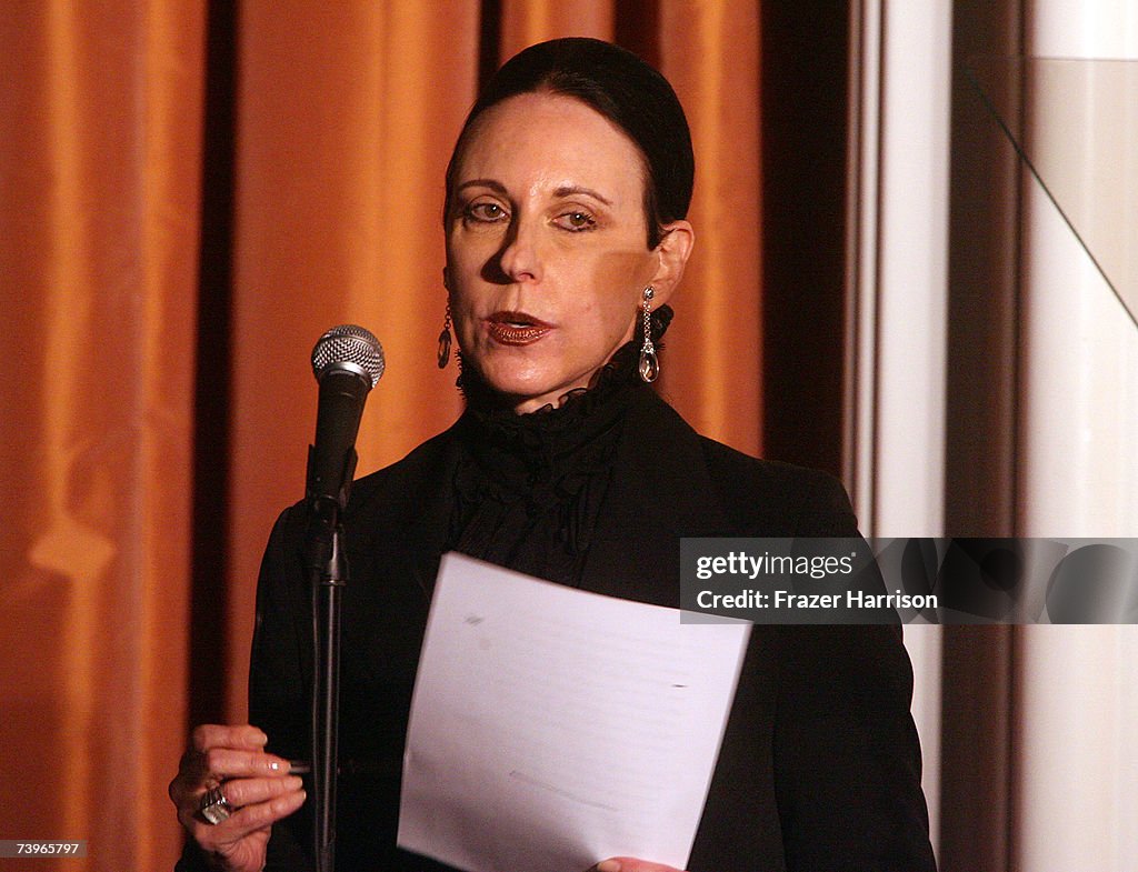 Sr. VP of Media Relations for HBO Nancy Lesser accepts the... News ...